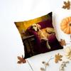 GGolden Retriever Cushion Cover Washable Linen Pillowcase Soft  for Daily Sofa Bed Home Room Decor