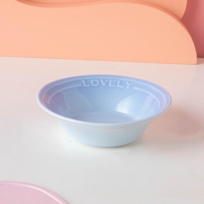 Cat Food Tray Nordic Style Ceramic Bowl Available in Multiple Colors Pet Bowl Water Bowl Cat and Dog Food Bowl Acrylic Stand