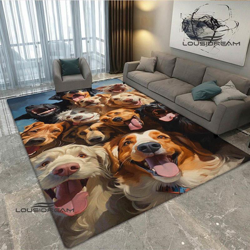 3D Süßer Hund Aufdruck Teppich Küchenmatten Rutschfester Teppich Außen Teppiche Läufer Schlafzimmer Dekoration Rosa Zimmer Dekoration Geburtstagsgeschenk