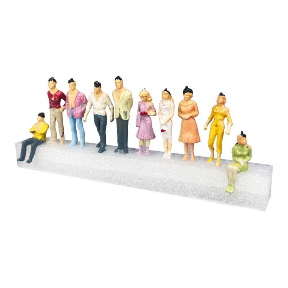 10/50pcs Mixed Color Figures Passengers Multistyles Standing People New Model Building People