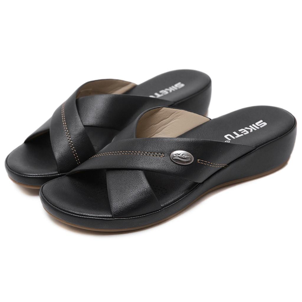 Pantoufles Décontractées Pour Femmes Confortables Semelles Douces Loisirs Été Pantoufle Plate Tongs Chaussures d'Extérieur Plage Vacances Chaussures Populaires