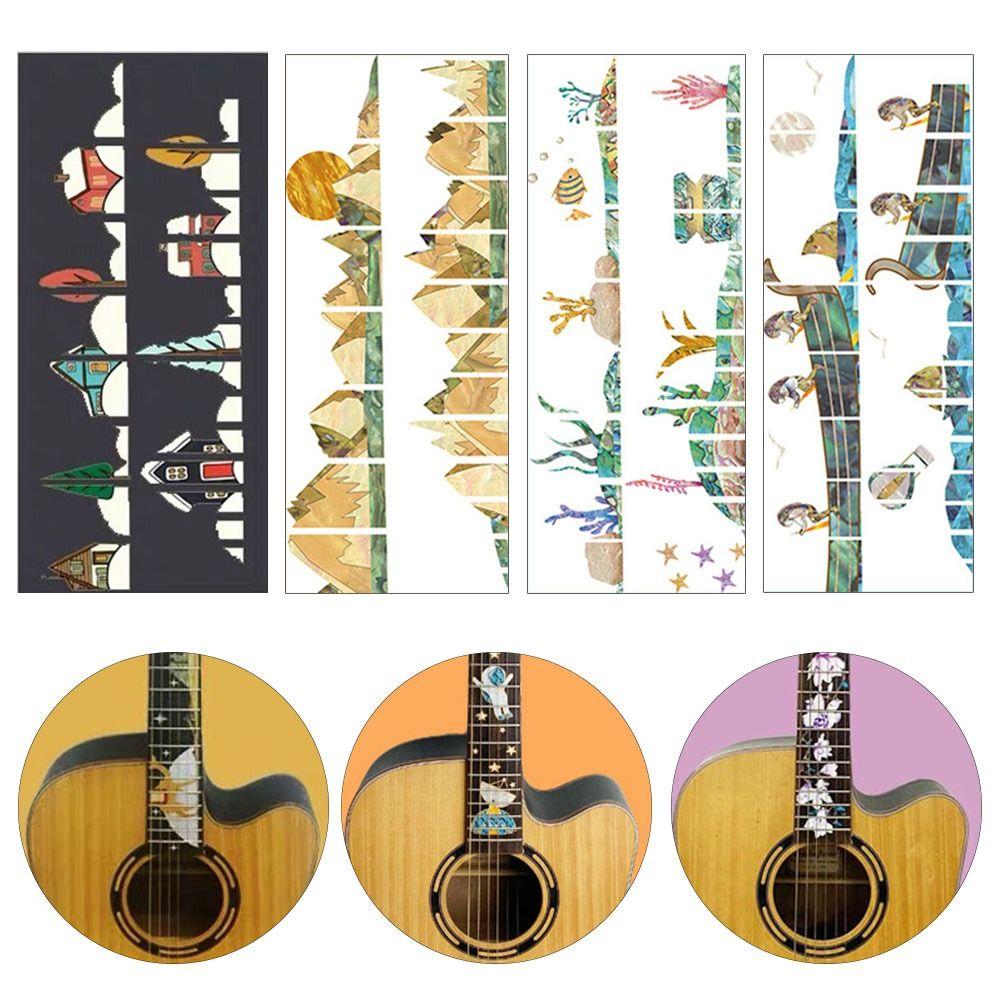 PVC Guitar Fretboard Sticker Guitarra Accessories Electric Guitar Parts Bass Inlay Decal DIY Instrument Decorations