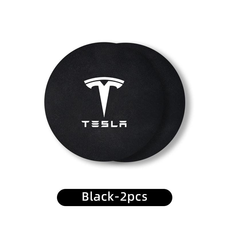 2PCS Car Coasters Water Cup Slots Non-Slip Mat Waterproof Cup Pad For Tesla Model 3 Y S X 2021 Roadster Cybertruck Juguetec