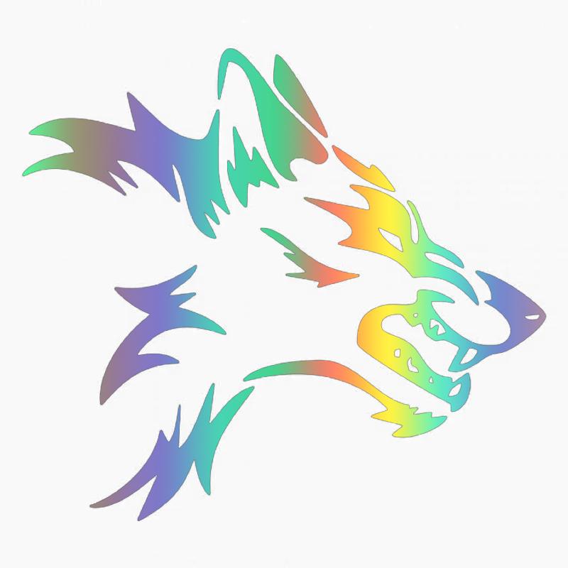 

LYKX Мода Зверь Голова Волка Декали Гоночный Автомобиль Стильные Наклейки на Кузов Автомобиля Наклейка Винил 16CM X 14.4CM