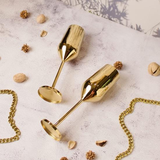 Set of 2 Shiny Gold Champagne Glasses Birthday Gift Anniversary Gift for Couple Special Gifts for Women Gifts for Men Couple Gifts