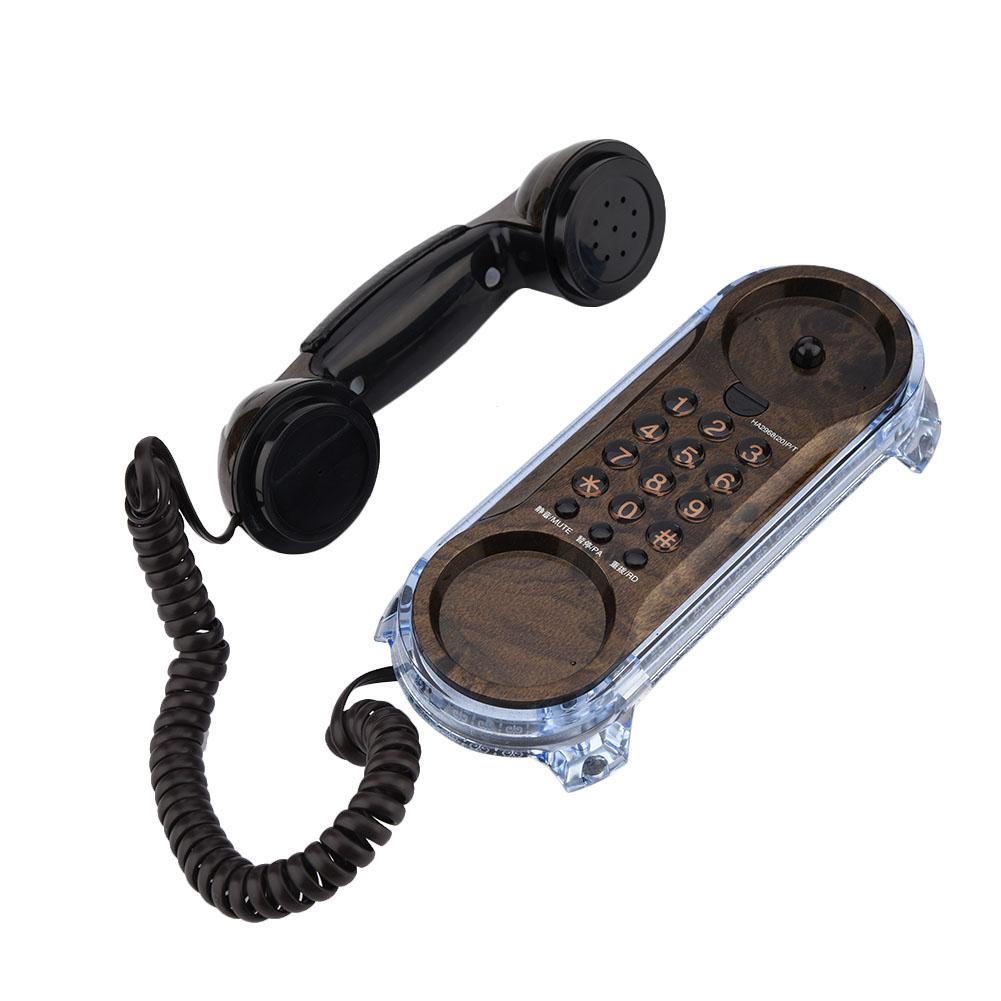 Antique Retro Wall Mounted Telephone Corded Phone Landline Fashion Telephone Bronze