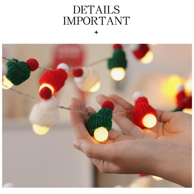 LED String Lights Christmas Flashing Lights Christmas Hat Lights String Christmas Atmosphere Pendant Lights Wholesale Christmas
