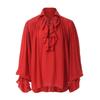 Mens Long Sleeve Lace Up Shirt Cosplay Prince Drama Stage Costume Tops