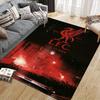 Liverpool Flannel Printed Carpet, Home Sofa Decoration for Living Room & Bedroom, Non‑Slip Play Flannel Floor Mat for Game Room