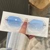 New Small Frame Irregualr Square Sunglasses Women For Men Luxury Brand Designer Sun Glasses Punk Popular Vintage Hip Hop Eyewear