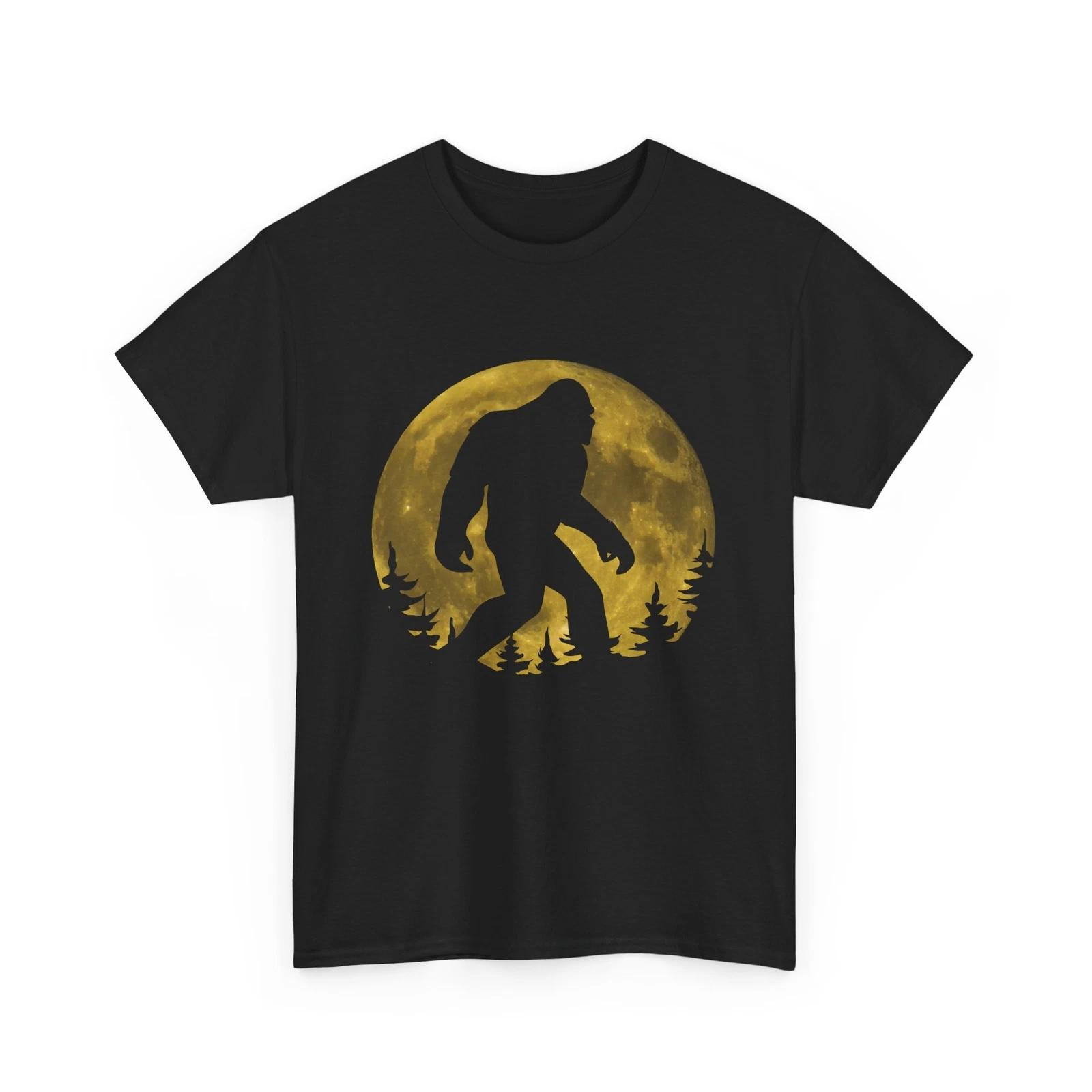 Sasquatch Shirt, Bigfoot with Moon Bigfoot Believers Women Men Shirt XL