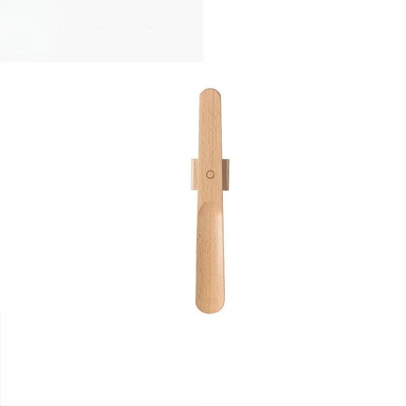26cm Beech Wood Magnetic Shoe Horn Minimalist Practical Magnetic Storage Universal Shoe Helper for All Footwear