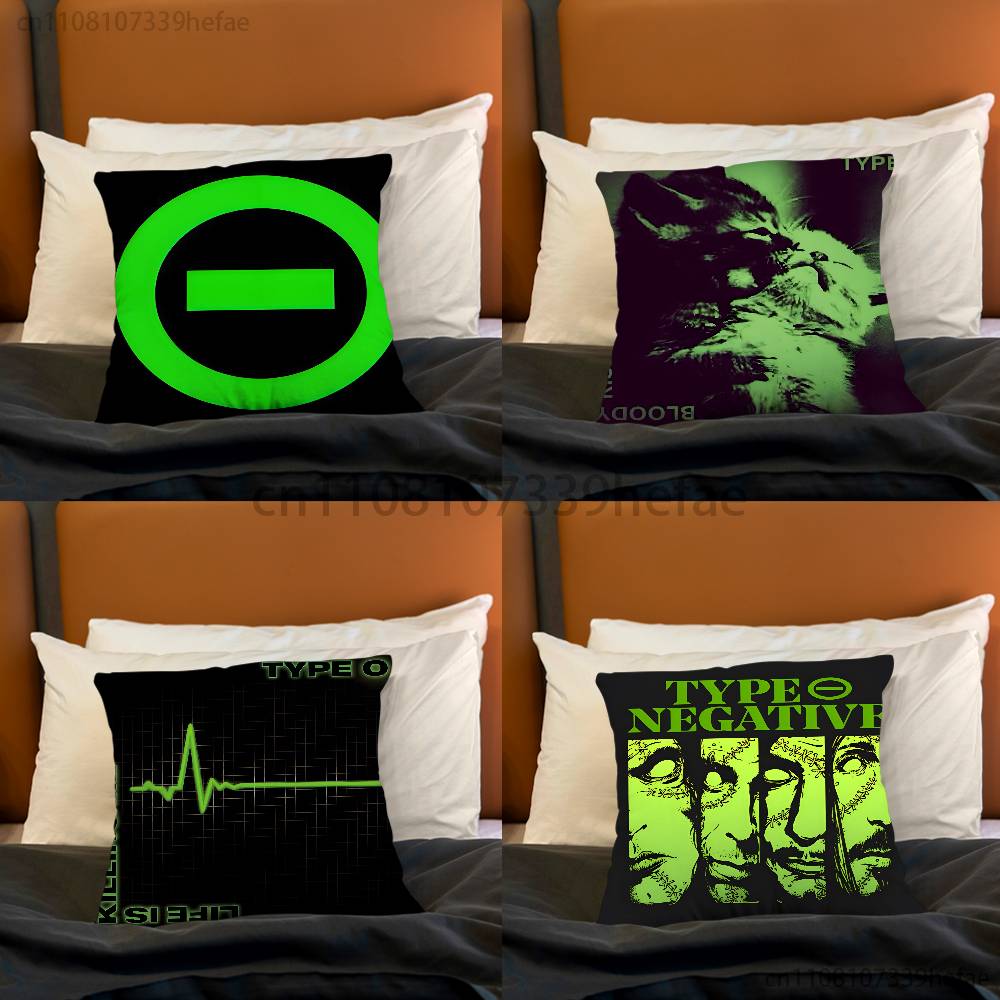 TType O NNegative Pillow Case Plush Pillow Cases Home Decoration Pillow Cover for Sofa Bed Chair Living Room