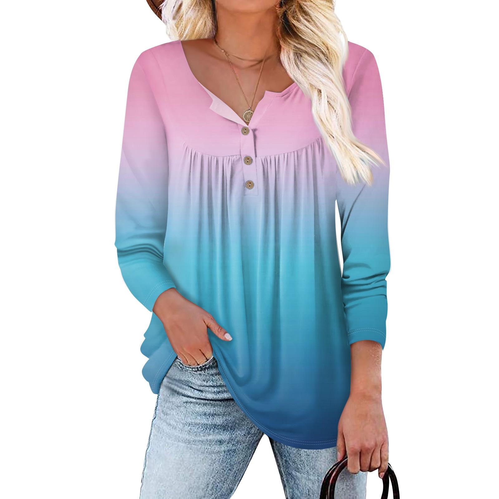 

Летняя женская мода, повседневная блузка с круглым вырезом и рукавами 3/4, пуловер с принтом M