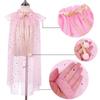 Sequins Tulle Princess Cape Princess Cloak Princess Cosplay Costume Accessory for Halloween Carnivals Birthday Party