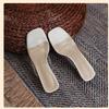 Transparent thick-heeled sandals for women's 2025 summer wear, new crystal-heeled cool slippers, simple, versatile and comfortable one-word drag