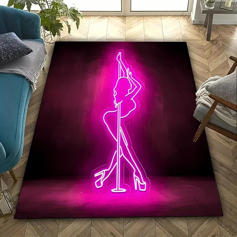 16 Styles Pole Dance Art Printing Carpet Home Decor Mats Pole Dance Classroom Large Area Four Seasons Floor Mat Machine Washable