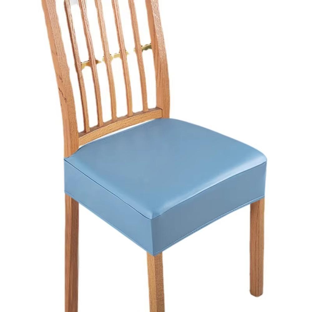 PU Leather Waterproof Seat Protectors Square Shape Elastic Chair Slipcover  Kitchen Use