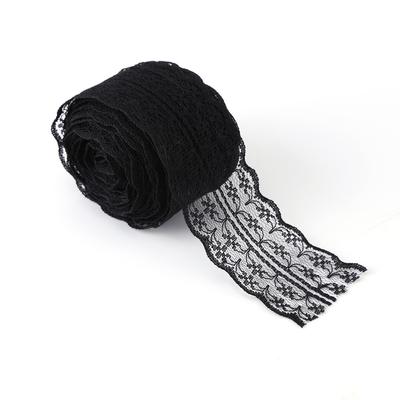10m/Rulo 4.5CM Genişlik Dantel Kurdele Kendin Yap Dekoratif Düğün Doğum Günü Noel için Dantel İşleme(siyah)