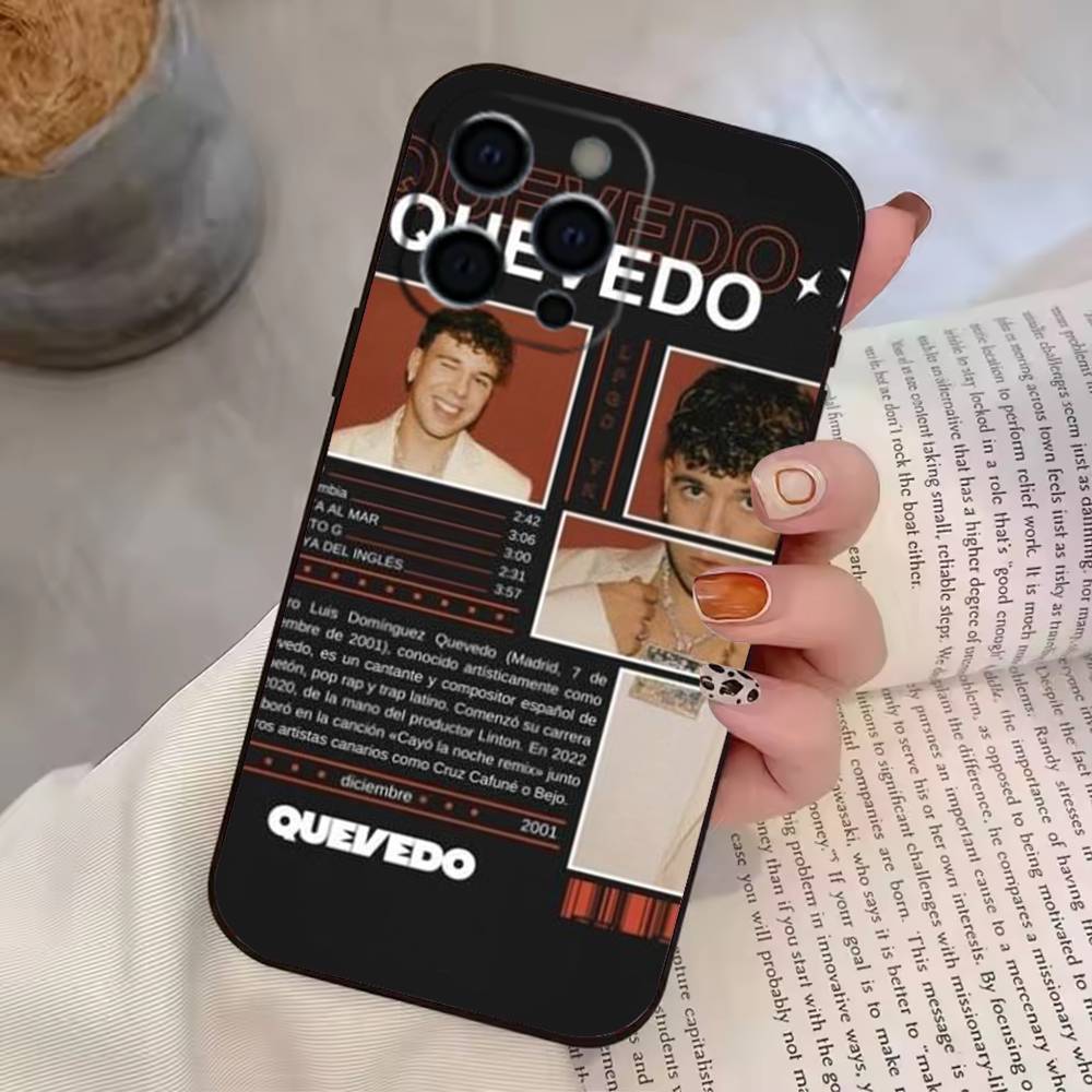 R-Rapper Q-Quevedo Handyhülle Für iPhone 17, 16,15,14,13,12,11 Plus,Pro Max, Andere Weiche Schwarze Hülle