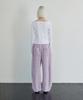 Lense Melange Fleece Pintuck Pants Gray Pink
