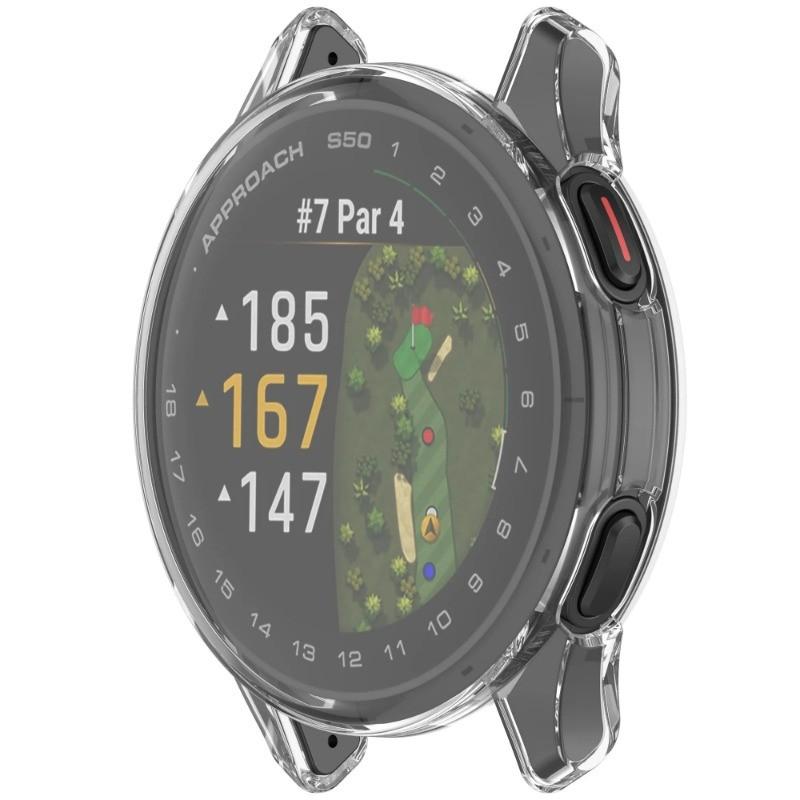 Screen Protector Case for Garmin Approach S50 Soft TPU Face Cover All-Around Protective Bumper Accessories for Garmin S50