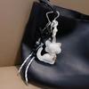 Cute Cartoon Cat Pendant Pearl Bead String Bag Hanging Accessory  Bag Decoration