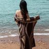 Vintage geometric striped wavy fringed blanket bed and breakfast sofa blanket outdoor camping portable cold shawl blanket