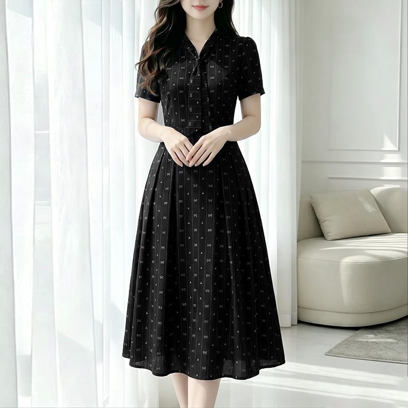 ZANZEA Women Elegant Casual V-Neck Short Sleeve Print Dress M