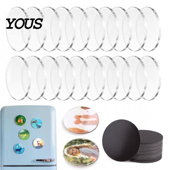 Magnetic Photo Frame Set 10/20/50Pcs DIY Fridge Magnet Kit, Clear Acrylic with Adhesive Backing, Custom Picture Making for Crafts Craft