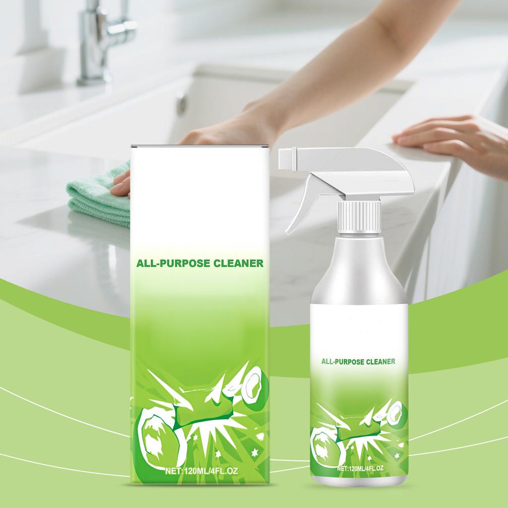 Multi-purpose No-rinse Cleaning Spray, Suitable For Everyday Kitchen Cleaning And Stain Removal, Foam, 120ml