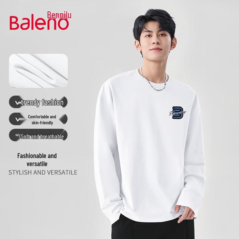 Baleno Men s Heavyweight Fleece-Lined Cotton Long Sleeve Tee 3XL