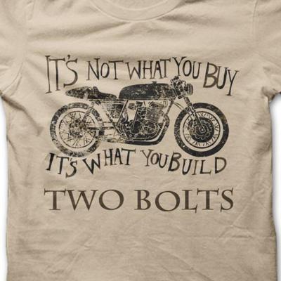 VINTAGE BIKER Motorcycle Classic Biker It's What You Build Not Buy T-Shirt
