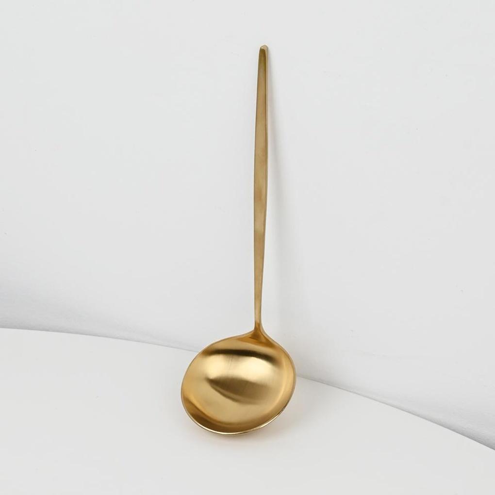 

Абелла матова нержавіюча сталь кухонний ополоник золотий