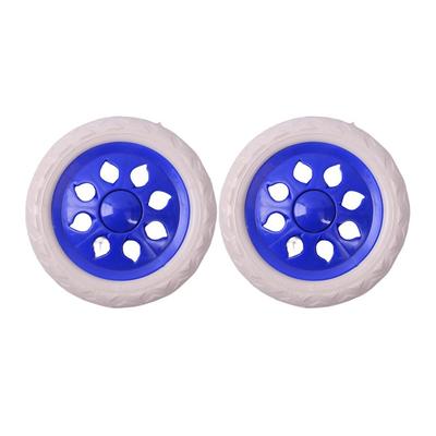 2Pcs Fashion EVA Shopping Cart Wheels Flexible Replacement Travelling Trolley Caster Anti Slip 6.3Inch Tire Wheel