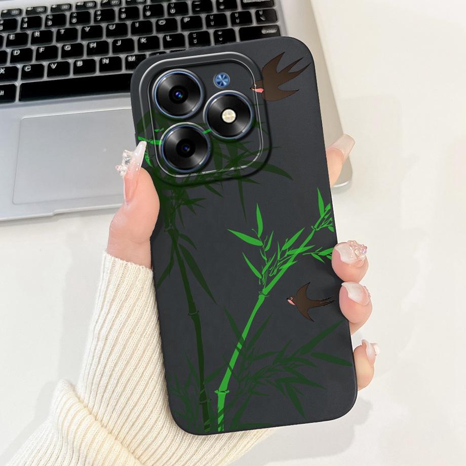 For Tecno Spark Go 2024 Case Tecno Spark 20c 20 Pop 8 Funda Aesthetic Cartoon Panda Rabbit Camera Protection Matte Soft Cover