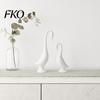 Niche Art Gift 2Pcs 3D Printed Swan Figurine, Artistic Sculpture with Stable Base, Decorative Double Ornament Ornaments, Minimalist Animal for