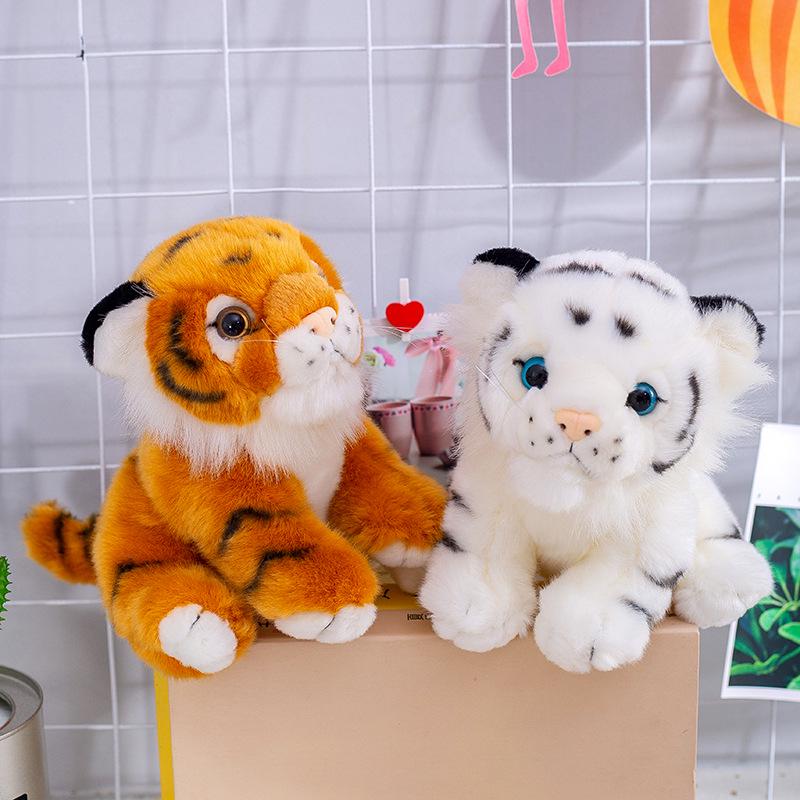 Large Plush Simulation Tiger Pillow for Children – Little Tiger Doll Zoo Gift