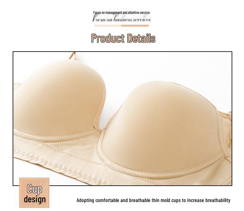 Plus Size Seamless Sexy Push-Up Underwire Bra with Side Support
