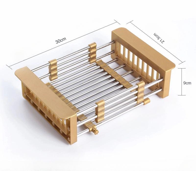 Кухонная сушилка из нержавеющей стали, выдвижная корзина для сбора конденсата с регулируемыми подлокотниками, раковина и сушилка для посуды