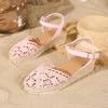 Women's Breathable Wedge Espadrille Buckle Sandals - Fashionable Plus Size Thick Sole Sandals