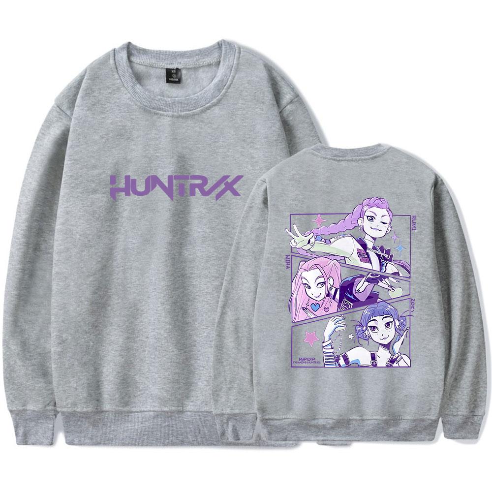 Nieuwe Lente Herfst KPop Demon Hunters Grafisch Bedrukte Oversized Hoodie Dames Heren O-hals Lange Mouw Sweatshirt Casual Trainingspak Grappige Kleding