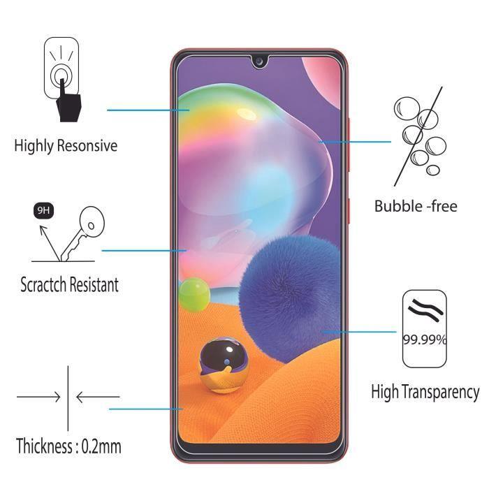 Film de protection - VCOMP - Samsung Galaxy A31 - Verre Trempé - Résistant aux rayures - 1 unité