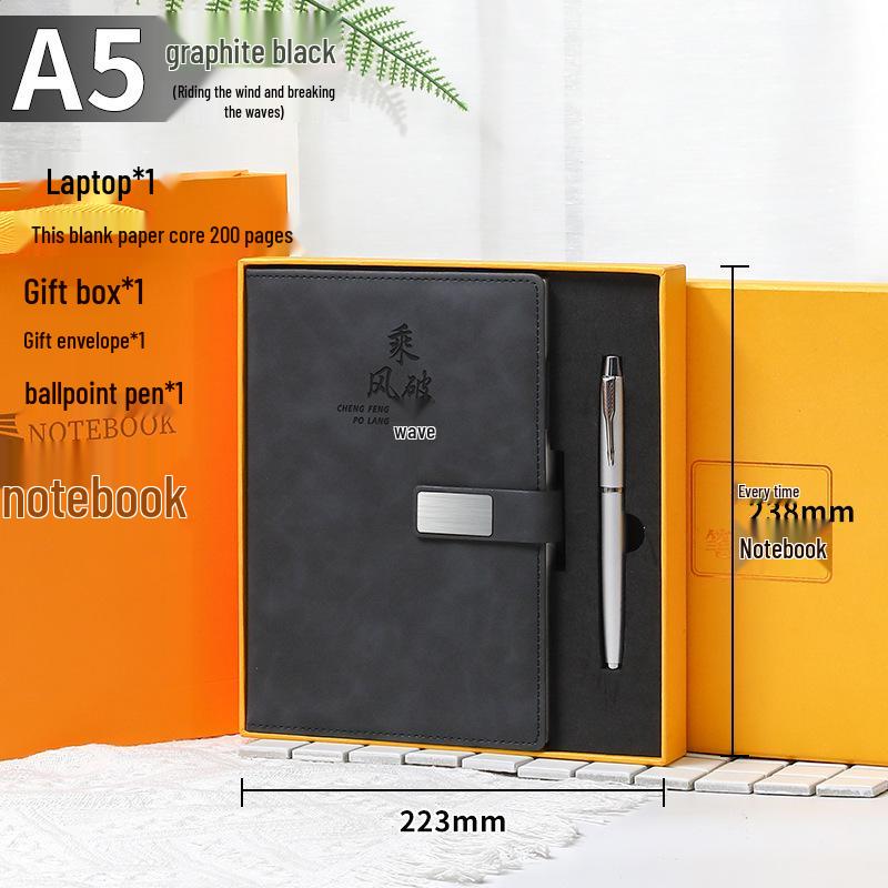 Deluxe A5/B5 Business Planner Notebook with Custom Logo Gift Box