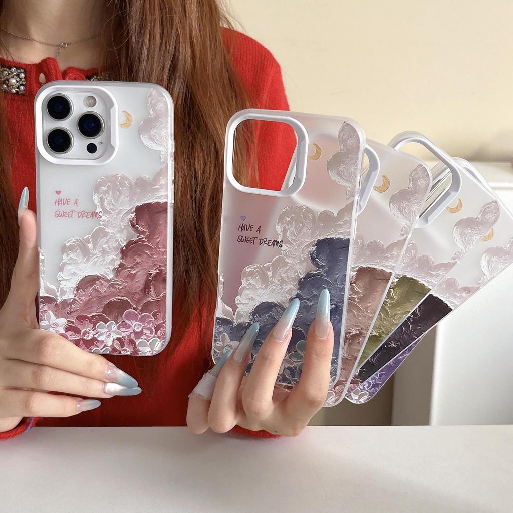 Oil Painting Clouds Soft Phone Case for iPhone 17 Pro Max/15/14/13 - Hot Seller for Women