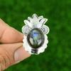Labradorite Stone 925 Sterling Silver Statement Anniversary Wedding Ring Jewelry