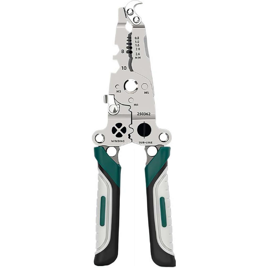 18 in 1 Foldable Wire Stripper,Wire Crimper Electrician Tool,Upgraded Multifunctional Stainless Steel Multi-Function Tool for