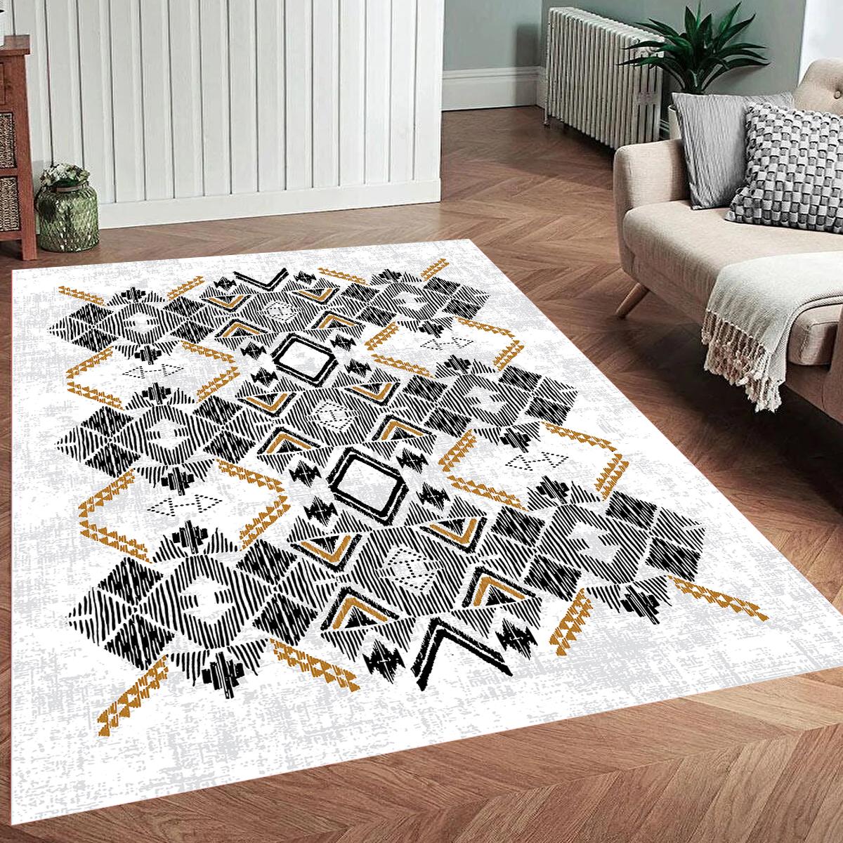 

Rovigo Home Моющийся ковер с принтом RV130-FNL435 50x80 чёрный