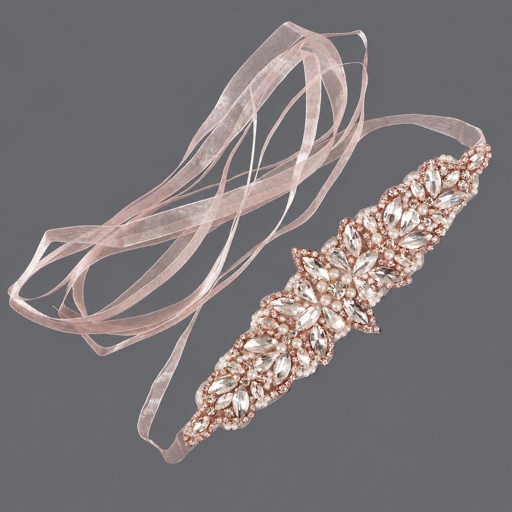 Elegant Silver Rhinestone Wedding Belt – Versatile High-End Dress Accessory for Fashion Shows and Performances