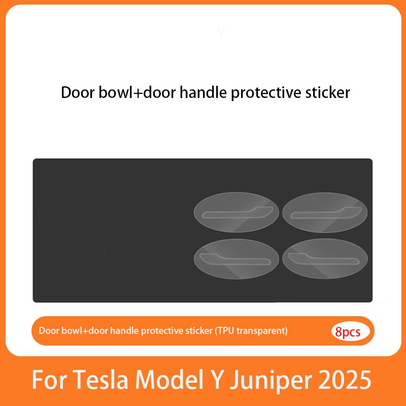 For Tesla Model Y Juniper 2025 TPU Blackened Headlight Taillight Foglight Protective Film Modification Black Color Changing Film